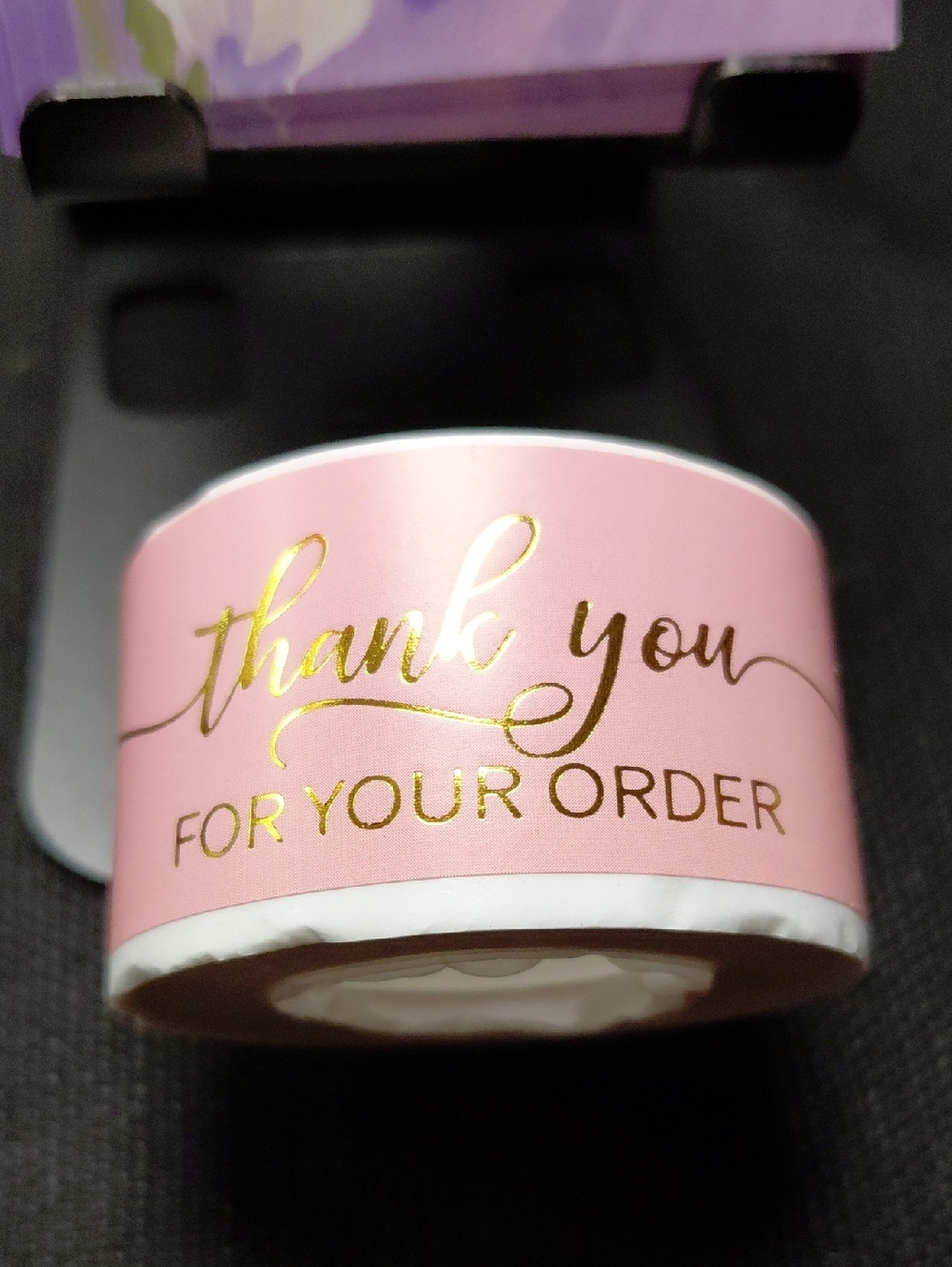 125ct. Thank You For Your Order - Pink/Gold /Bonus 3 Random Polymailers 1"x3" - Picture 3 of 5